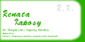 renata kaposy business card