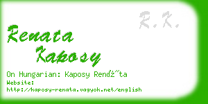 renata kaposy business card